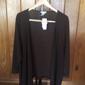 Bleaker & McDougal Brown Cardigan 2X